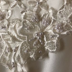 White Pearl Floral Dress